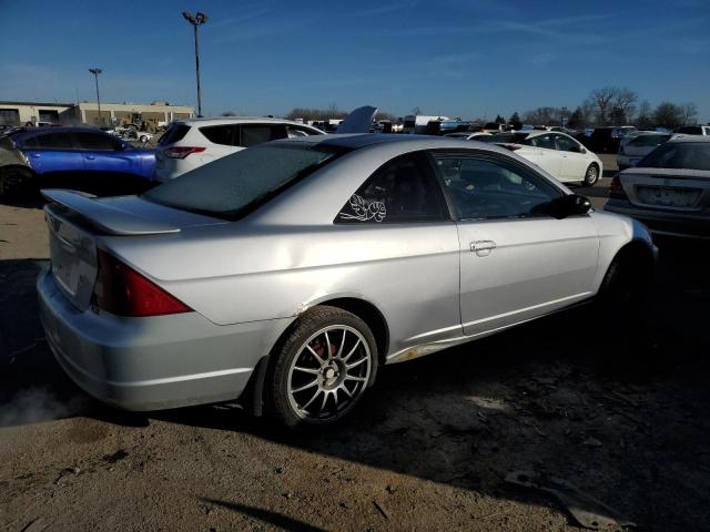 1HGEM22512L056398 - 2002 HONDA CIVIC LX SILVER photo 3