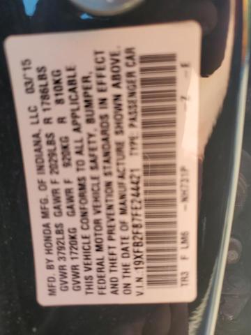 19XFB2F87FE244421 - 2015 HONDA CIVIC EX BLACK photo 12