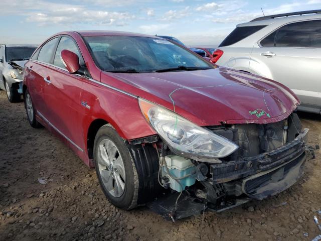 KMHEC4A44DA081473 - 2013 HYUNDAI SONATA HYBRID RED photo 4