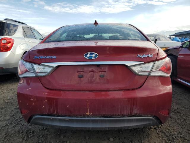 KMHEC4A44DA081473 - 2013 HYUNDAI SONATA HYBRID RED photo 6