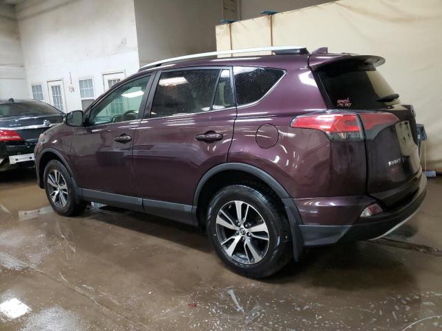 2T3RFREV6GW506503 - 2016 TOYOTA RAV4 XLE PURPLE photo 2