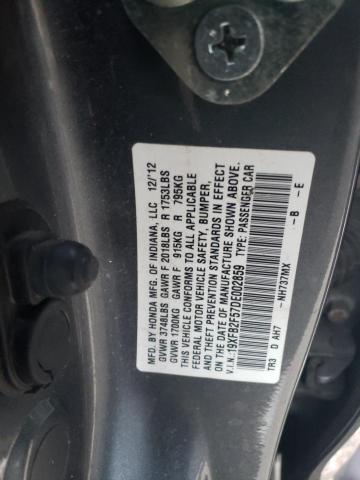 19XFB2F57DE002859 - 2013 HONDA CIVIC LX GRAY photo 12