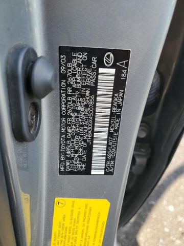 JTHBA30GX45007856 - 2004 LEXUS ES 330 灰色 照片 13