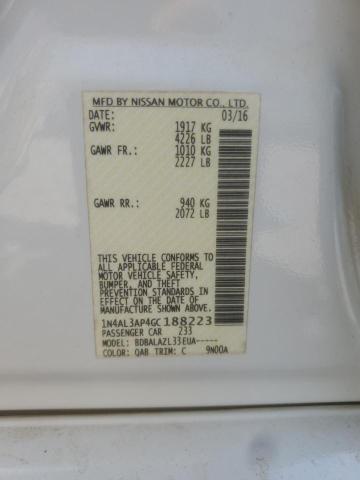 1N4AL3AP4GC188223 - 2016 NISSAN ALTIMA 2.5 WHITE photo 13