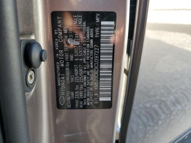 KM8JUCACXCU397227 - 2012 HYUNDAI TUCSON GLS GRAY photo 14