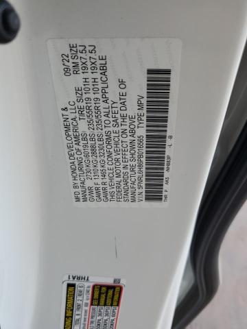 5FNRL6H86PB016565 - 2023 HONDA ODYSSEY TOURING თეთრი ფოტო 12