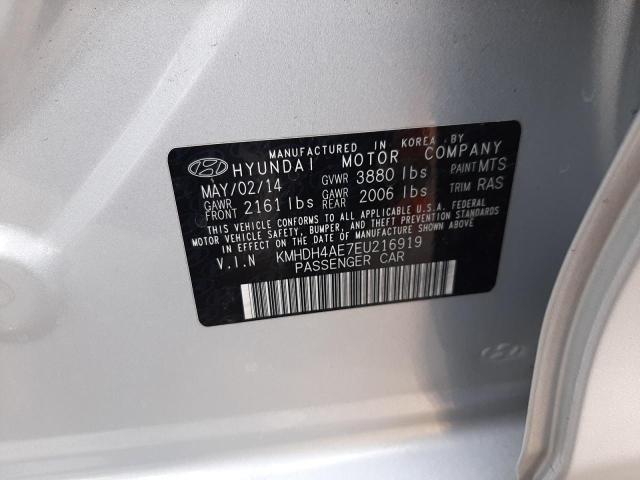 KMHDH4AE7EU216919 - 2014 HYUNDAI ELANTRA SE SILVER photo 13