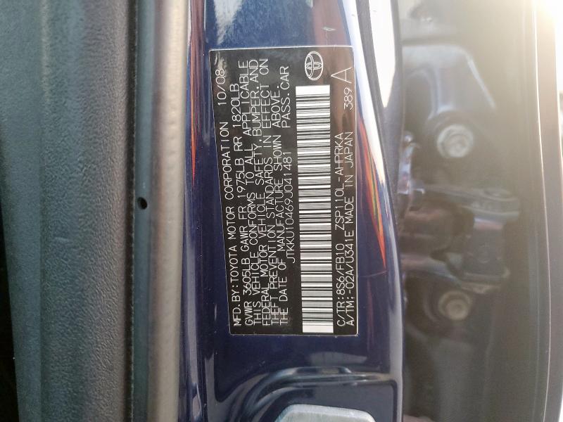 JTKKU10469J041481 - 2009 TOYOTA SCION XD BLUE photo 13