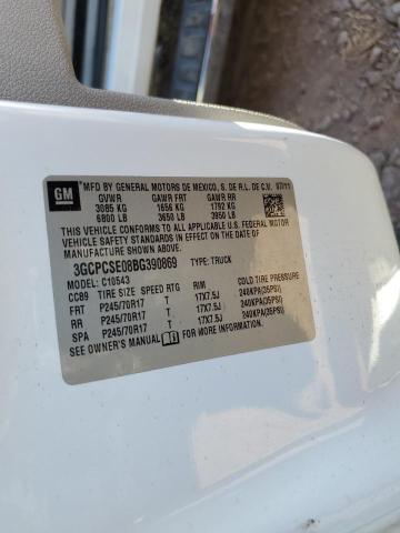 3GCPCSE08BG390869 - 2011 CHEVROLET SILVERADO C1500 LT Սպիտակ լուսանկար 12