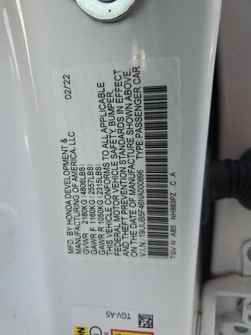 19UUB5F46NA000896 - 2022 ACURA TLX TECHNOLOGY 白色 照片 13