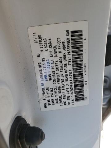 1HGCR2F86EA140827 - 2014 HONDA ACCORD EXL WHITE photo 13