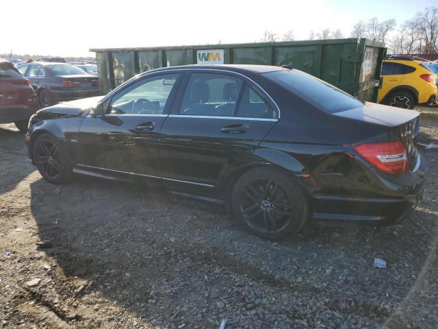 WDDGF4HB0CR206760 - 2012 MERCEDES-BENZ C 250 BLACK photo 2