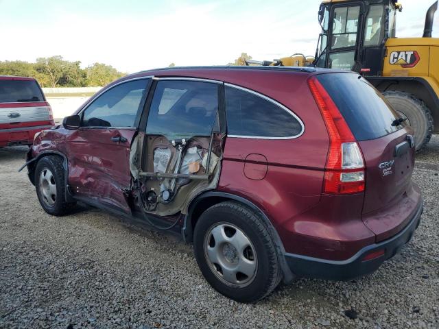 5J6RE38339L032696 - 2009 HONDA CR-V LX BURGUNDY photo 2