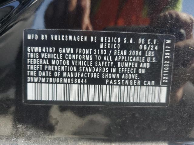 3VW7M7BU0RM098644 - 2024 VOLKSWAGEN JETTA SE BLACK photo 13
