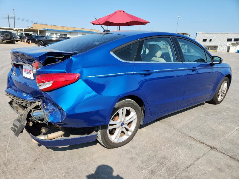 3FA6P0HDXJR197960 - 2018 FORD FUSION SE Mavi foto 3