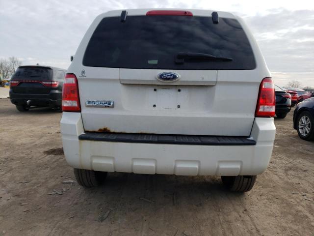 1FMCU03719KA86703 - 2009 FORD ESCAPE XLT WHITE photo 6