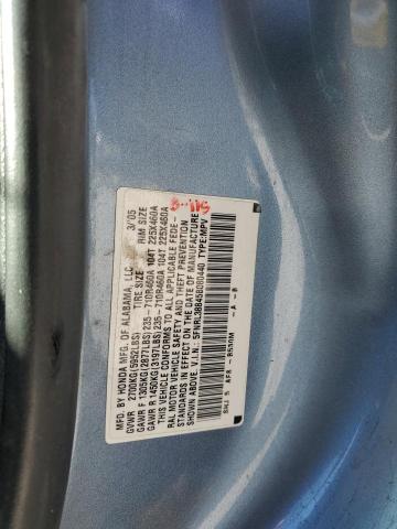 5FNRL38845B080440 - 2005 HONDA ODYSSEY TOURING ლურჯი ფოტო 13