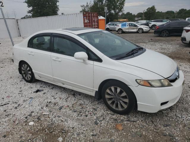 2HGFA16949H510042 - 2009 HONDA CIVIC EXL WHITE photo 4