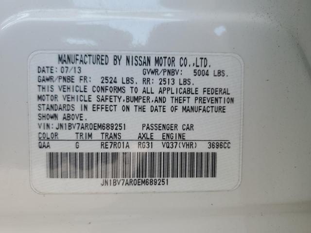 JN1BV7AR0EM689251 - 2014 INFINITI Q50 BASE Ağ foto 12