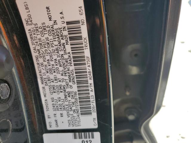 5TELU42N57Z358786 - 2007 TOYOTA TACOMA DOUBLE CAB შავი ფოტო 13