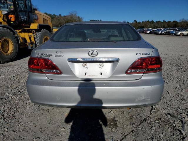 JTHBA30G655069210 - 2005 LEXUS ES 330 SILVER photo 6