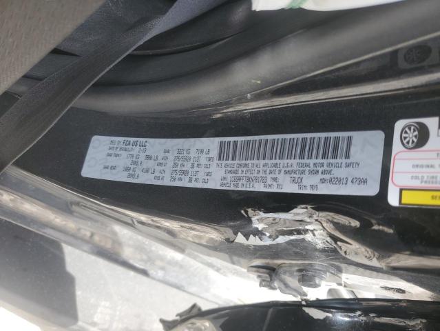 1C6SRFFT8KN781723 - 2019 RAM 1500 BIG HORN/LONE STAR BLACK photo 12