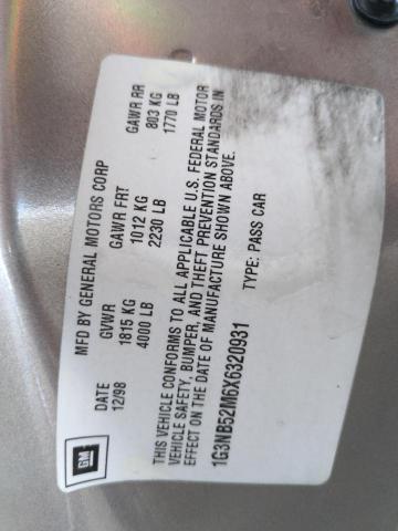 1G3NB52M6X6320931 - 1999 OLDSMOBILE CUTLASS GL BEIGE photo 12