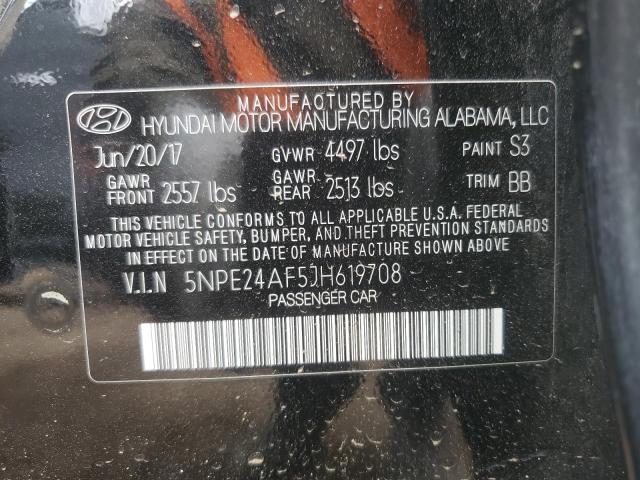5NPE24AF5JH619708 - 2018 HYUNDAI SONATA SE შავი ფოტო 23