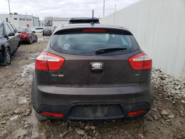 KNADN5A34D6108596 - 2013 KIA RIO EX BROWN photo 6