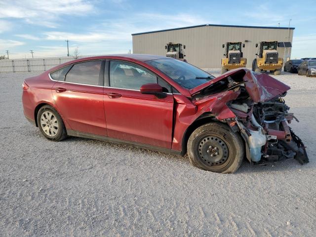 3FA6P0G7XDR323220 - 2013 FORD FUSION S RED photo 4