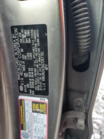 KNDJN2A26G7267761 - 2016 KIA SOUL GRAY photo 12