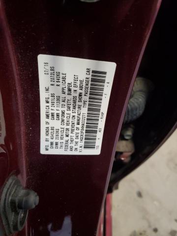 1HGCR3F94HA002271 - 2017 HONDA ACCORD TOURING MAROON photo 12