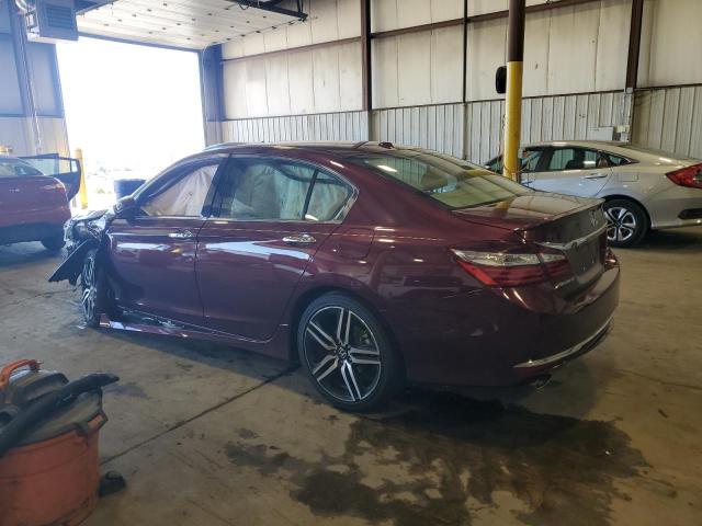 1HGCR3F94HA002271 - 2017 HONDA ACCORD TOURING MAROON photo 2