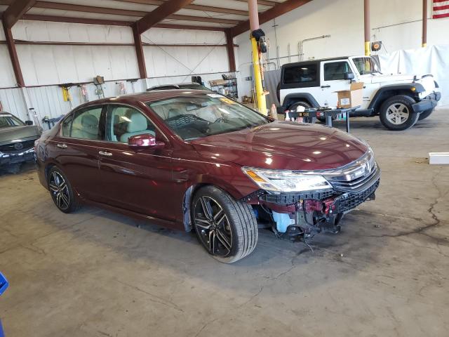 1HGCR3F94HA002271 - 2017 HONDA ACCORD TOURING MAROON photo 4