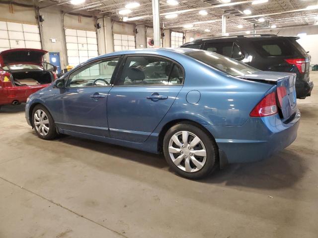 1HGFA16598L109634 - 2008 HONDA CIVIC LX BLUE photo 2