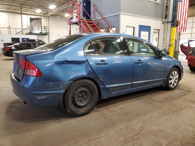 1HGFA16598L109634 - 2008 HONDA CIVIC LX BLUE photo 3