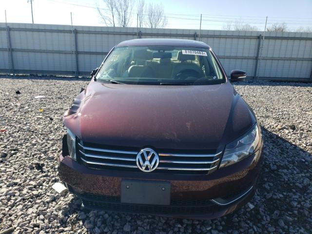 1VWBP7A39DC122766 - 2013 VOLKSWAGEN PASSAT SE BURGUNDY photo 5