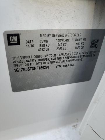 1G1ZB5ST3HF169291 - 2017 CHEVROLET MALIBU LS 白色 照片 13