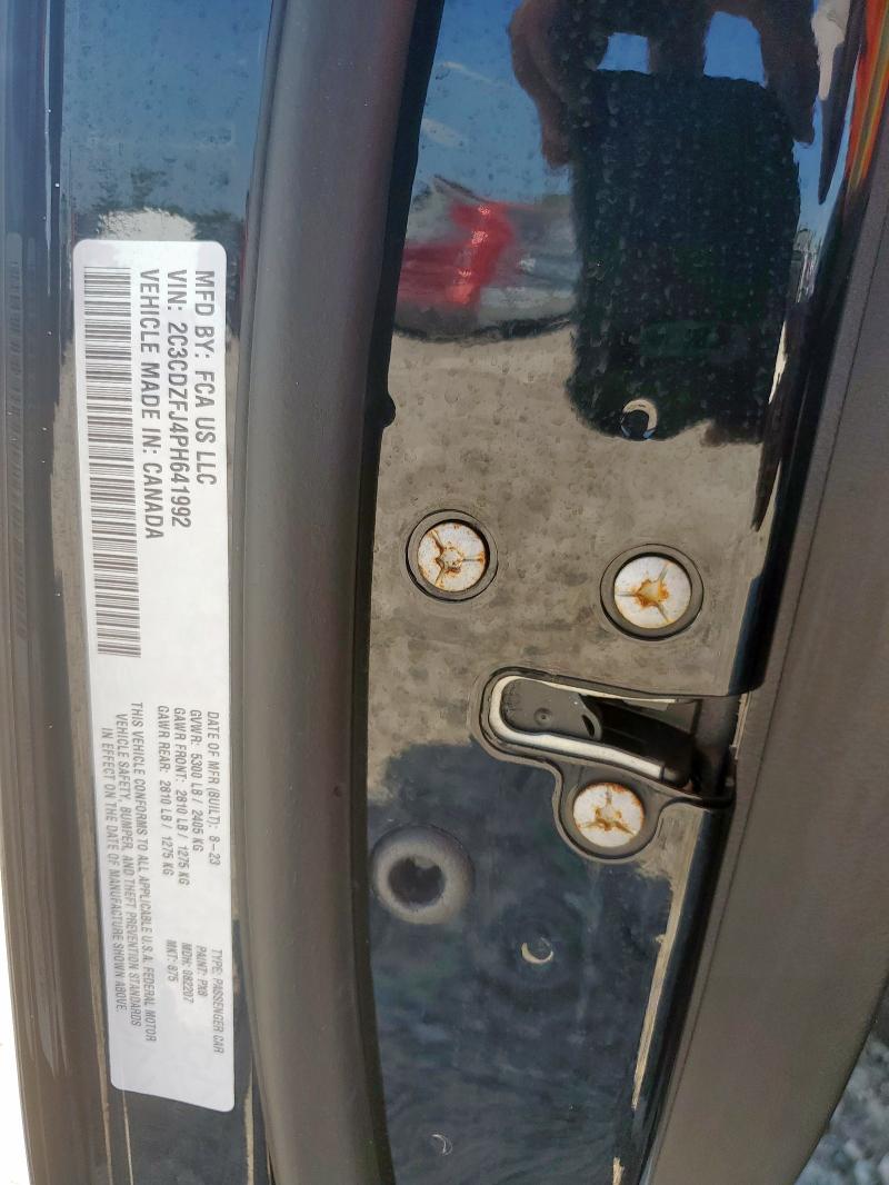 2C3CDZFJ4PH641992 - 2023 DODGE CHALLENGER R/T SCAT PACK BLACK photo 12