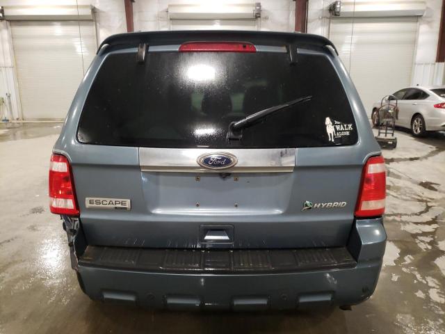 1FMCU5K32AKB10605 - 2010 FORD ESCAPE HYBRID BLUE photo 6