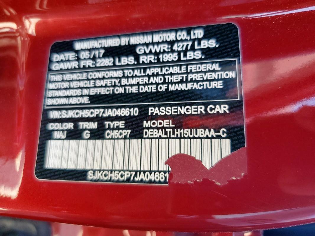 SJKCH5CP7JA046610 - 2018 INFINITI QX30 BASE Червоний фото 13