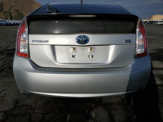 JTDKN3DU2C5520670 - 2012 TOYOTA PRIUS SILVER photo 6