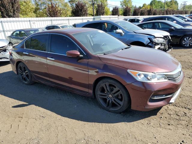 1HGCR2F54HA241732 - 2017 HONDA ACCORD SPORT BURGUNDY photo 4