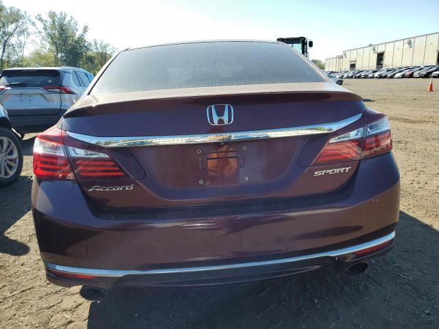 1HGCR2F54HA241732 - 2017 HONDA ACCORD SPORT BURGUNDY photo 6