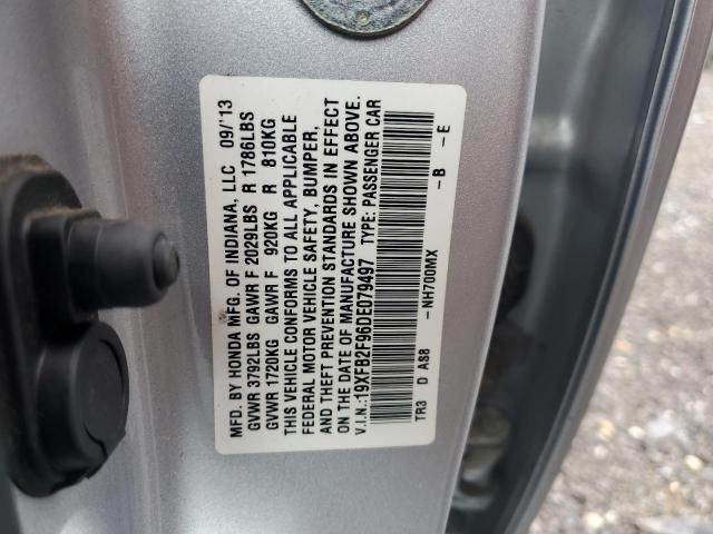 19XFB2F96DE079497 - 2013 HONDA CIVIC EXL Gümüş foto 12
