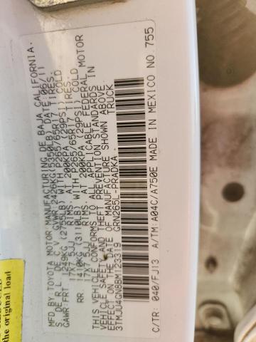 3TMJU4GN8BM123319 - 2011 TOYOTA TACOMA DOUBLE CAB PRERUNNER WHITE photo 12