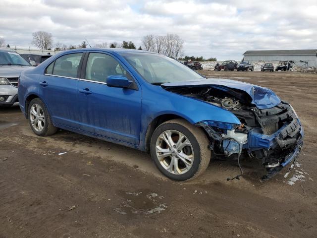 3FAHP0HG1CR441596 - 2012 FORD FUSION SE BLUE photo 4