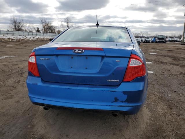 3FAHP0HG1CR441596 - 2012 FORD FUSION SE BLUE photo 6