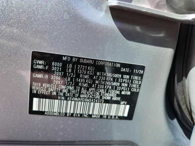 4S4WMARD6M3424373 - 2021 SUBARU ASCENT TOURING ვერცხლისფერი ფოტო 13