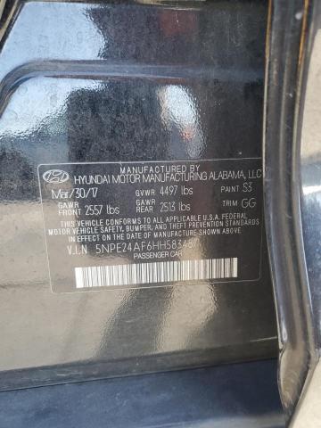 5NPE24AF6HH583487 - 2017 HYUNDAI SONATA SE BLACK photo 12
